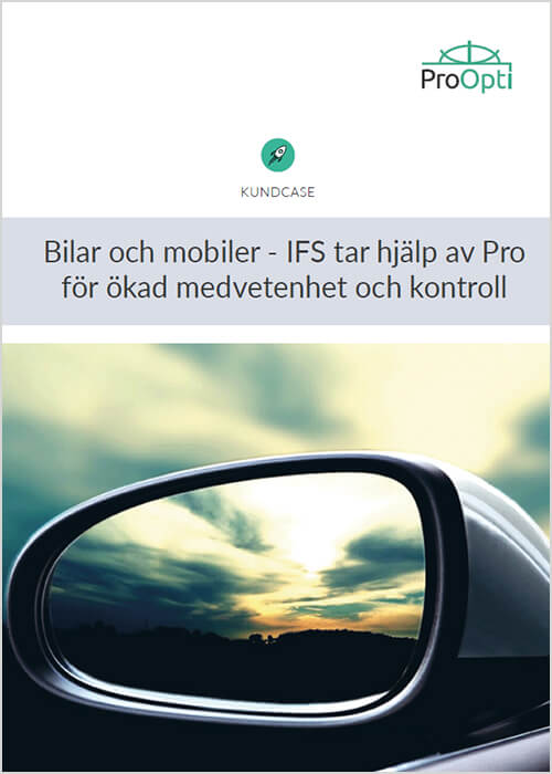 Bilar och mobiler - IFS tar hjälp av Pro för ökad medvetenhet och kontroll